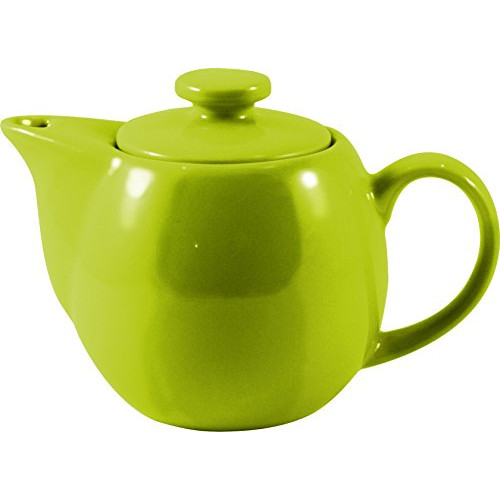 OmniWare Teaz Citron Stoneware 14 Ounce Teapot with Stainless Steel Mesh Infuser