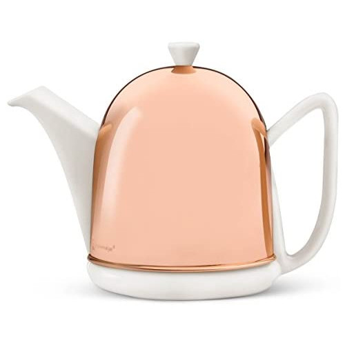 티포트 주전자 Bredemeijer Cosy 1510WK Manto Teapot 1.0 L White 메탈 Fittings