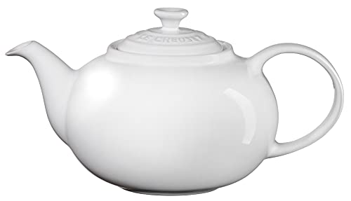 르쿠르제 Stoneware Traditional Teapot 1.4 qt. White