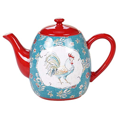 티포트 주전자 Certified International Morning Bloom 40 oz. Teapot, Multicolored