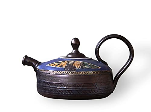 티포트 주전자 Pottery Teapot. Ceramic Tea Pot. Handmade and Hand Painted Clay Teapot, Danko Pottery, Artisan Pottery, Wheel Thrown Pottery