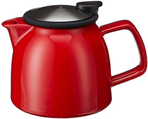 티포트 주전자 FORLIFE Bell Ceramic Teapot with Basket Infuser 26-Ounce/770ml, Blue