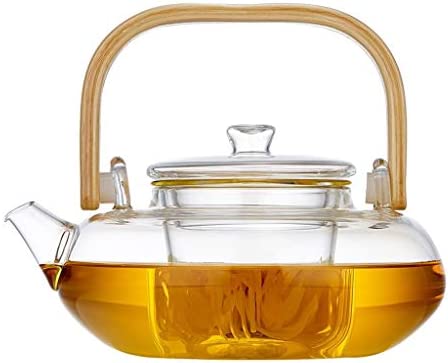 티포트 주전자 Teapots Tea Pot Glass Loose Leaf Tea Infuser Glass, Heat-Resistant Kettle, Filter, Tea Set, Household Tea Maker, Heat-Resistant Thickened Glass