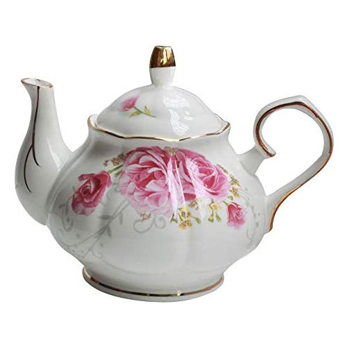 티포트 주전자 Jomop Pottery Teapot Cool Gift For Tea Lovers Handmade Ceramic Teapot (Pink)