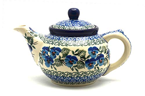 티포트 주전자 Polish Pottery Teapot - 14 oz. - Winter Viola