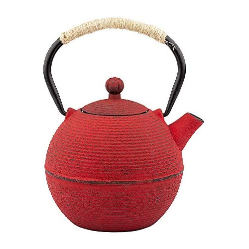 Tea Kettle, Japanese Cast Iron Teapot with Stainless Steel Infuser, Cast Iron Tea Kettle Stovetop Safe, Durable Cast Iron Teapot Coated with Enameled Interior