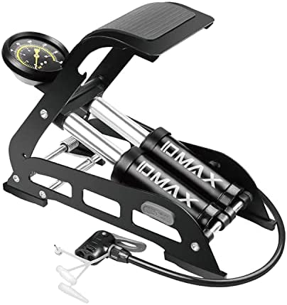 Bike Pump IDMAX Portable Bicycle Tire 미니 Floor Pressure Gauge Foot Tyre Inflator Inflation Needle 호환가능 Presta & Schrader Valve