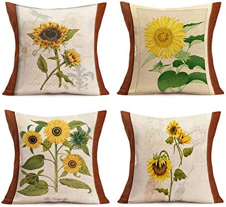Smilyard Vintage Wine Throw Pillow 커버 Cotton Linen&nbspWine Bottle Grapes Decorative Pillows Cushion 세트 4 케이스 Home Decor Sofa Couch 18x18 Inch 4PC
