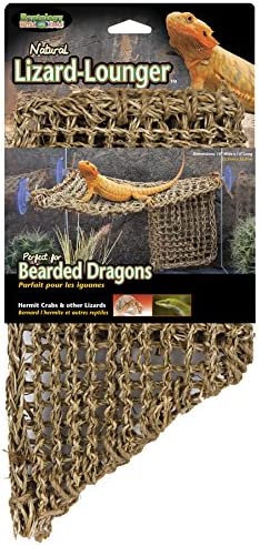 Penn Plax REP701 Lizard Lounger 100% Natural Seagrass Fibers Anoles Bearded Dragons Geckos Iguanas Hermit Crabs Triangular 14 x Inches Large