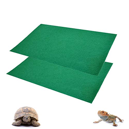 Reptile Carpet 2팩 Terrarium Bedding Substrate Liner Mat Cage Supplies Bearded Dragon Lizard Leopard Gecko Iguana Tortoise Snake 39&rsquo&rsquo x 20&rsquo&rsquo