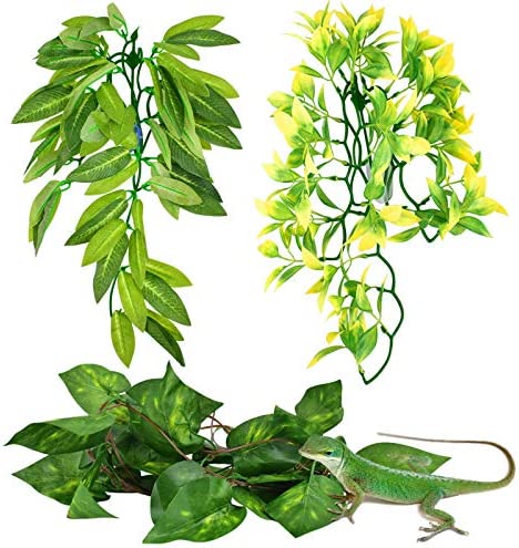 KATUMO Reptile Plants Amphibian Hanging Suction 컵 Lizards Geckos Bearded Dragons Snake Hermit Crab Tank Pets Habitat Decorations