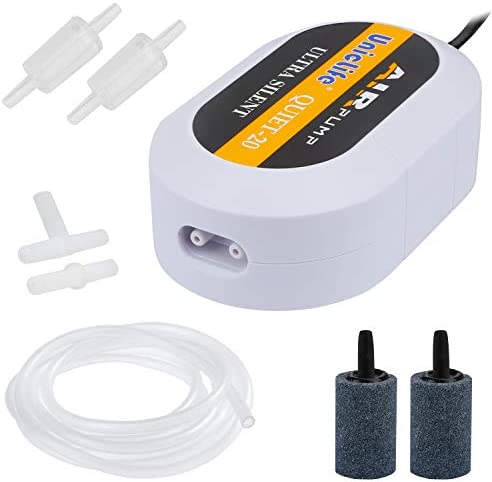 Uniclife Aquarium Air Pump 악세사리 3-30 Gallon Small Fish Tank