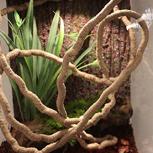 EONMIR 8-Foot Reptile Vines Flexible Jungle Climber Long Habitat Decor Climbing Chameleon Lizards Gecko
