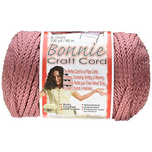Bonnie 보니 6mm 마크라메 실 90m 로즈컬러