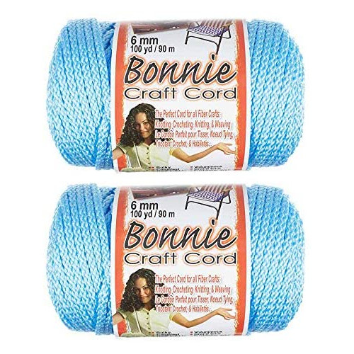 2팩 6mm Bonnie Cord &ndash Variety Crafting Macramé Projects 100 Yards Lamb Wool