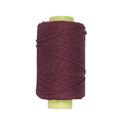 Crafteza Macrame Cord Wine Red 4mm X 210 mt About 689 ft Single Strand Bulk Knotting Rope - Natural Virgin Cotton H Handmade Decorations Wall Hangings Plant Hanger Bohemian Wedding Backdrops