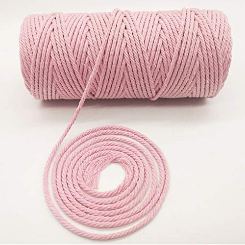 Golden Yellow Autumn Harvest Natural Cotton Macrame Cord Wall Hanging Plant Hanger Craft Making Knitting Rope 3mm