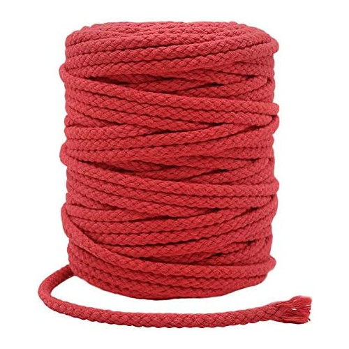 Tenn Well Braided Cotton Cord 165 Feet 5mm Wide Macrame Rope Plant Hangers Wall Hangings DIY Crafts Black