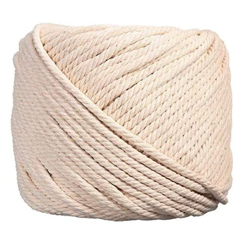 Macrame Cord 3mm 218 Yards 100% Cotton,Natural Color Handmade 4 ply Cotton Twine Wall Hanging Plant Hangers Crafts Knitting Decorative Projects 소프트 Rope 656 ft
