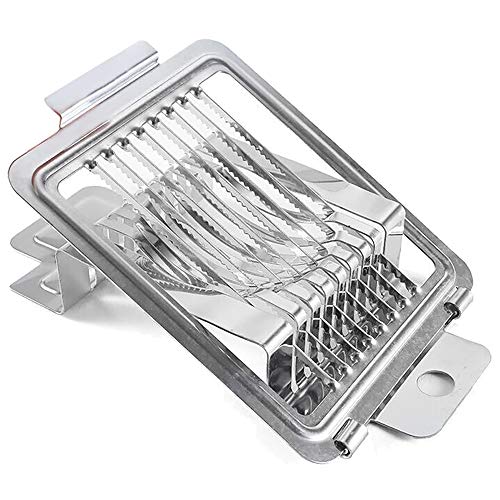 GENELIXIR Commercial Grade Stainless Steel Egg Slicer for Hard Boiled Eggs - Mushroom Slicer - Stainless Steel Cutting Wires