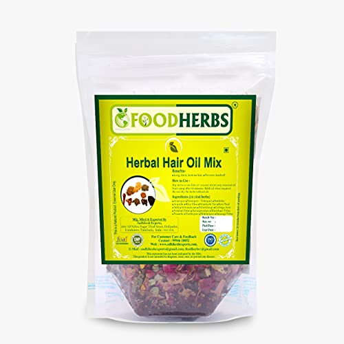 Foodherbs Herbal 헤어 Oil Mix 18 Vital Herbs long thick lustrous hair