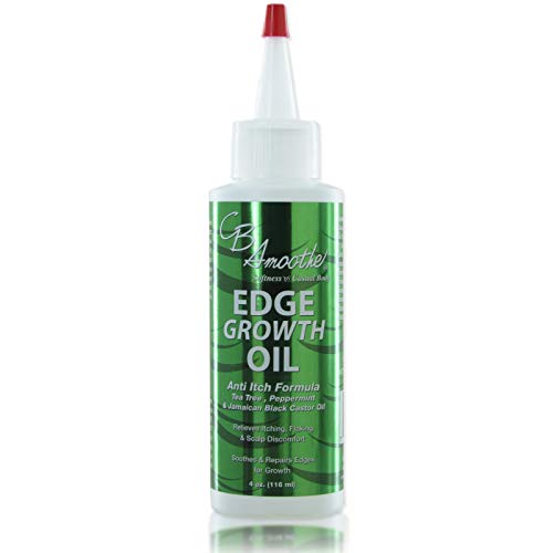 CB SMOOTHE Edge Growth Oil 4 Oz &ndash 헤어 Formula Tea Tree Peppermint & 매트 Castor Relieves Itching Flaking Scalp Discomfort Light Weight - Non Greasy &ndashSoothes