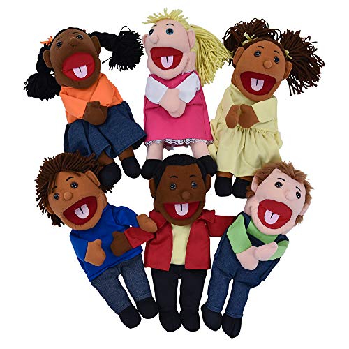 Childrens Factory 역할극 놀이 다인종 친구들 손인형 6종 세트