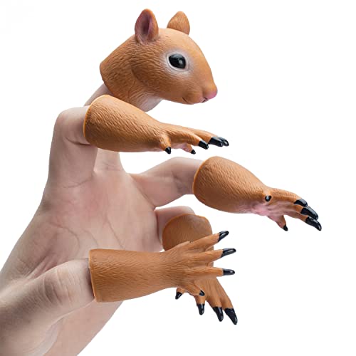 RONIVAL Handi Squirrel Finger Hand Puppet Tiny Novelty 토이 Doll Props 세트 Toys