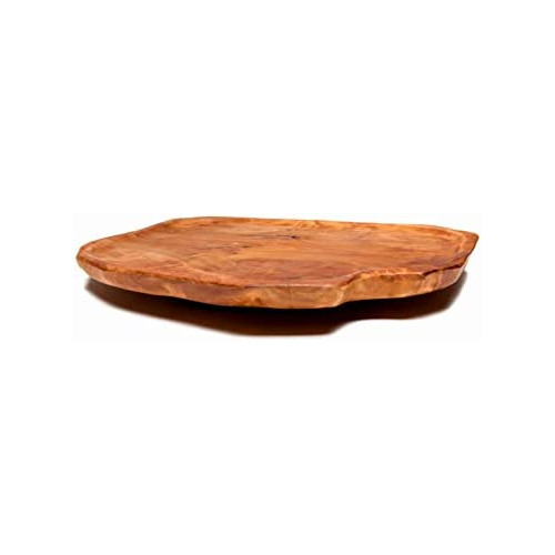 Driini Premium Handmade Root Wood Lazy Susan Turntable Organizer - Rustic Wooden Serving Platter Cheese Board (12)