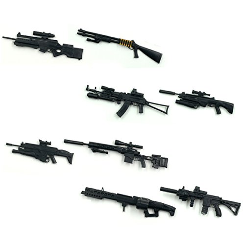 . PackageQuantity/6스케일 라이플 기관총 컬렉션 모형 디오라마 피규어 8모델 SL8,NF SCAR,HK416 등