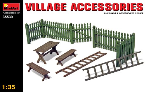 미니 아트 1/35 디오라마 악세사리 시리즈 마을의 집 펜스 fence /벤치/사다리 플라모델 MA35539