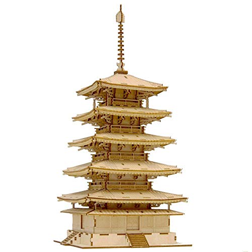 Wooden 아트 ki-gu-mi 오층탑