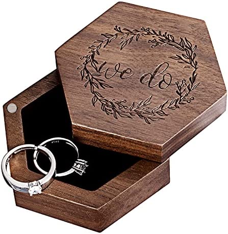 Wooden Wedding Ring Box,Ring Bearer Cushion,Wedding Pillow Box We Do