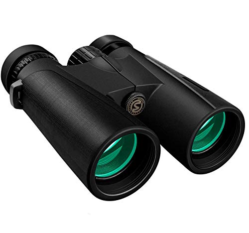 Cayzor 12x42 Binoculars 성인 Compact 클리어 HD Weak Light Vision Bird Watching - 프로페셔널 Travel Stargazing Hunting Concerts 스포츠 BAK4 Prism FMC Lens Strap Carrying Bag