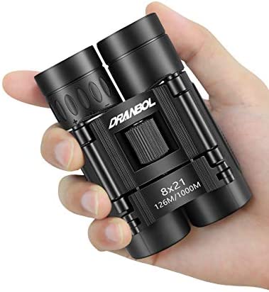 Dranbol 12X25 Small Compact Binoculars Bird Watching Outdoor Hunting Travel Hiking Theatre Opera Concerts. Pocket 폴딩 경량 Glasses Binocular 성인 어린이 여성 Men