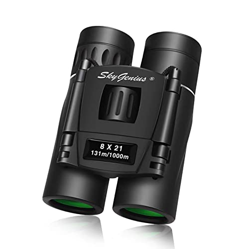 8x21 Small Compact 경량 Binoculars Concert Theater Opera .Mini Pocket 폴딩 w/ Fully Coated Lens Travel Hiking Bird Watching 성인 어린이 0.38lb