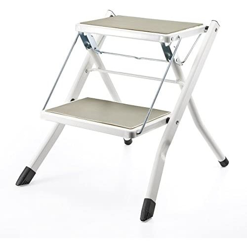 산와 다이렉트 발판 접이식 43cm 내하중100kg 2 단미끄럼방지 부착 점사다리 스텝 stool 블랙 150-SNCH001BK