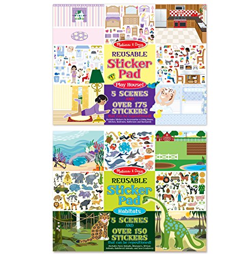 Melissa & Doug 멜리사앤더그 리유저블 스티커 패드 2가지 테마 세트