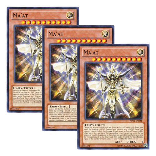 ★ Set of 3 ★ Yu-Gi-Oh English Edition AP04 u2013 en021 Ma 'at the Feather Of Truth (Normal)