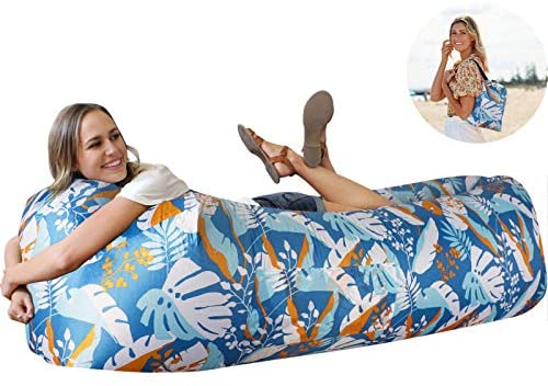 Wekapo Inflatable Lounger Air Sofa Hammock-Portable,Water Proof& Anti-Air Leaking Design-Ideal Couch for Backyard Lakeside Beach Traveling Camping Picnics & Music Festivals Camping Compression Sacks