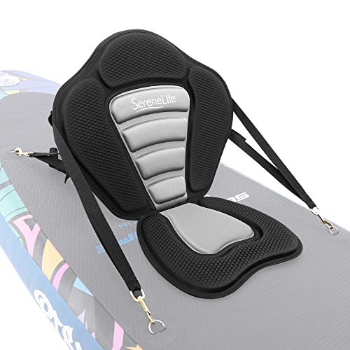 Detachable Universal Paddle-Board Seat - 조절되는 Paddle Board Form-Fitting 디자인 All Body Sizes Large & Small 호환가능 Kayaks Rowboats Fishing Boats SereneLife SLSUPST15