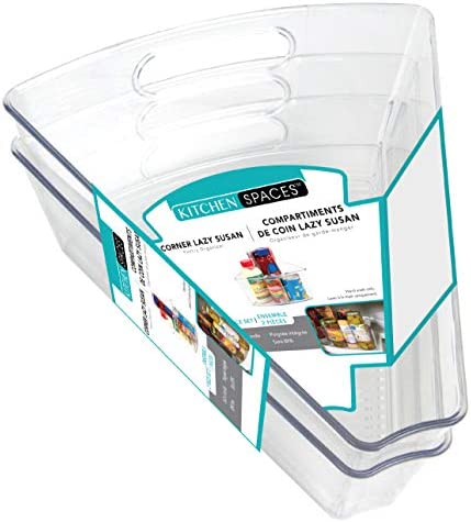 Kitchen Spaces Turntable Food Storage Organizer Fridge Pantry 11.5" x 3.3" Clear
