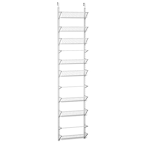 Home-Complete Over Door Organizer-Space Saving Hanging Storage Shelves Kitchen Pantry Closet-For Spices Jars Cleaning Products More