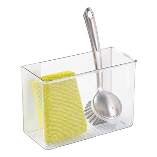 iDesign AFFIXX Plastic Wall Mount Organizer Rack Shelf Kitchen Bathroom Office 침실 Craft Room 3" x 11" 3.25" Clear