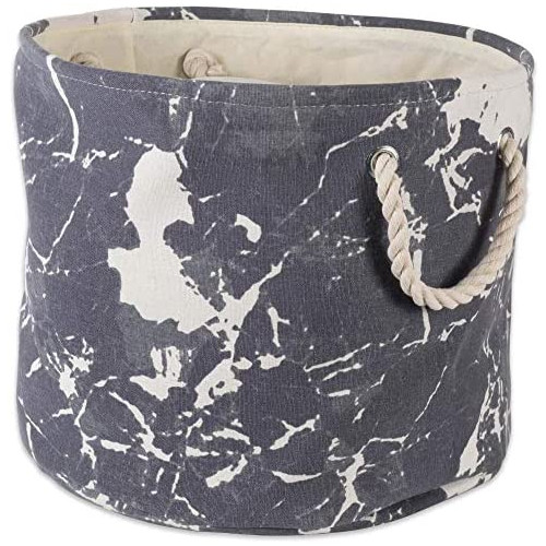 DII Collapsible Polyester Storage Basket Bin Durable Cotton Handles Home Organizer Solution Office 침실 Clo 세트 토이 Laundry Large White