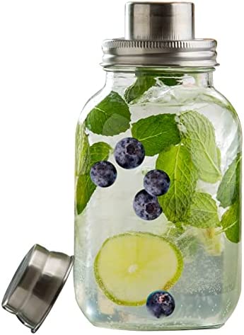 Tablecraft Mason Jar Cocktail Shaker 메탈 Top 8 x 15cm