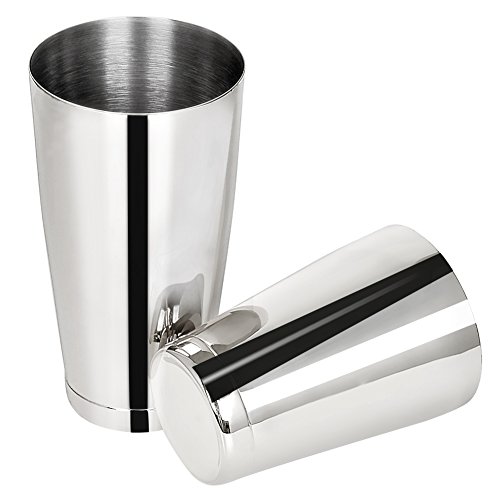 Barfame Boston Shaker Tins 304 스테인레스 스틸 Cocktail 2 Pieces 18oz & 28oz Silver