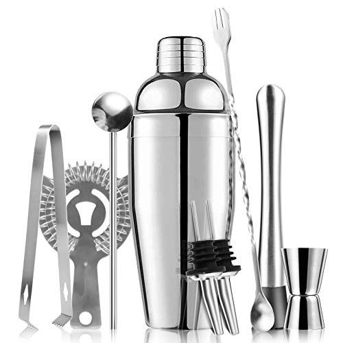 Cocktail Shaker 세트 25 oz/750ml Martini Premium Drink 9-piece Bartender Kit 프로페셔널 스테인레스 스틸 Bar Tool Margarita Mixer