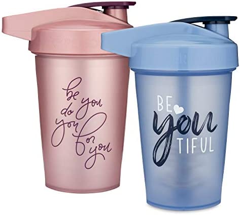 Motivational Quotes on Performa Activ Shaker Bottle 20oz 클래식 Protein Loop Leak Proof Perfect 체육관 Fitness 선물 Be You Do - Rose
