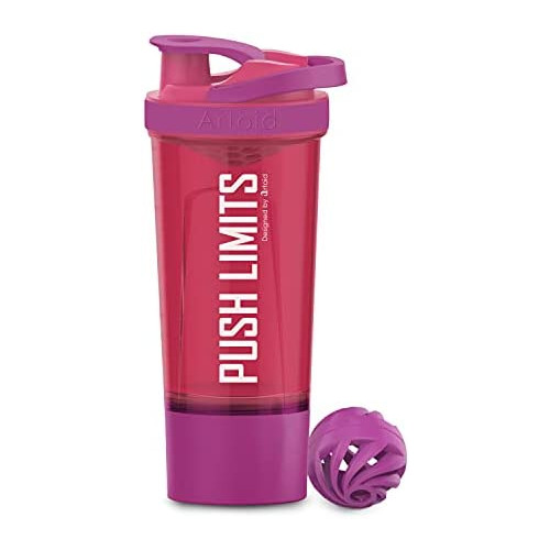 Artoid Mode Inspirational Fitness Workout 스포츠 Protein Shaker Bottle 24oz 듀얼 Mixing 테크놀로지 Balls & Grids Included Twist Lock Box Storage
